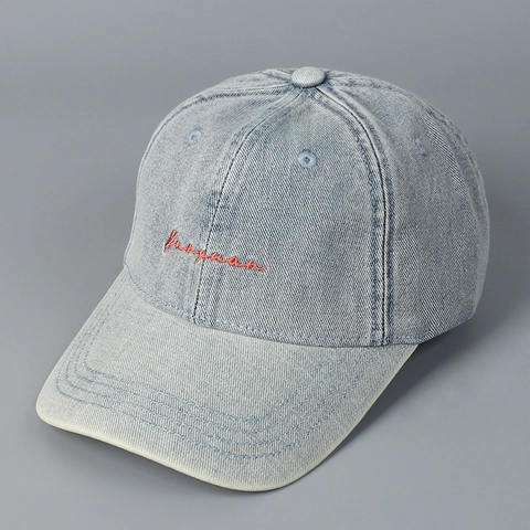 Cappellino Da Baseball In Denim Lavato Vintage Con Ricamo Di Lettere Cotone Distressed Cappello Da Sole Casual All'aperto