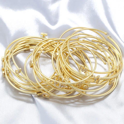 Initial Open Cuff Bangle For Women Gold Plated Copper Inlaid Zircon 26 Letters Minimalist Adjustable Bracelet Elegant Jewelry