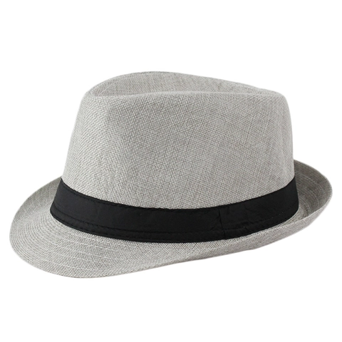 Classic Fedora Hat Woven Paper Straw Breathable Sun Protection Jazz Hat For Men Women Kids Retro British Style