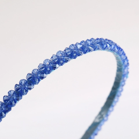 Handcrafted Crystal Beaded Headband Shiny Multi Row Hair Hoop Fashion Headwear Accessories For Women Party