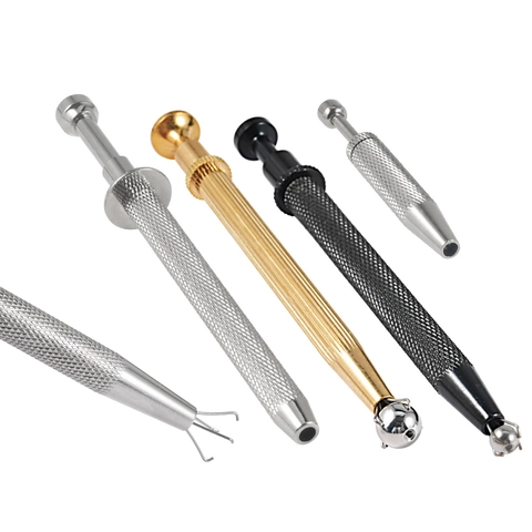 Roestvrij Staal Koper 4-Klauw Kralen Grijper Piercing Tool Precisie Sieraden Maken Opname Pincet Tatoeage Hulptool