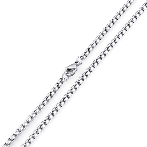 Collar De Cadena Box De Acero Inoxidable Eslabones Cuadrados Joyería De Moda Minimalista Para Hombres Y Mujeres Unisex