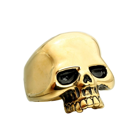 Anello Teschio In Acciaio Inossidabile Stile Punk Gotico Rock Lucidato Gioielli Biker Per Uomo Unisex Design Scheletro