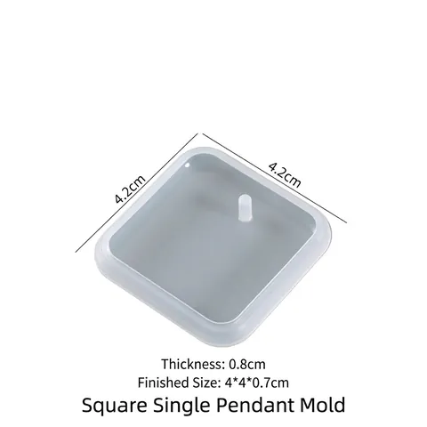 Silicone Resin Casting Molds For DIY Jewelry Making Pendant Heart Round Square Oval Shape Epoxy Resin Craft Tool Translucent
