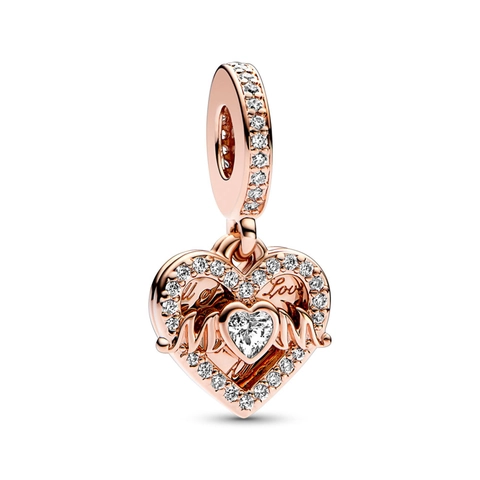 Copper Rose Gold Silver Plated Heart Feather Crown Pendant DIY Charms Rhinestone Accessories For Jewelry Making Gift Women