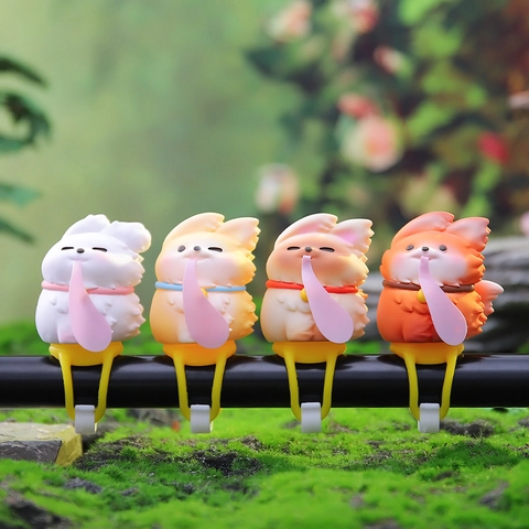 Cartoon Tier Lenker Ornament Vinyl Silikon Süß Windfang Fahrrad Elektroroller Dekoration Schreibtisch Figur Kinder Erwachsene Geschenk