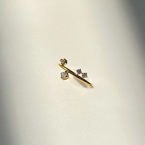 Minimalist Gold Plated Titanium Steel Ring For Women With Sparkling Zirconia Elegant Fashion Jewelry Snowflake Design
