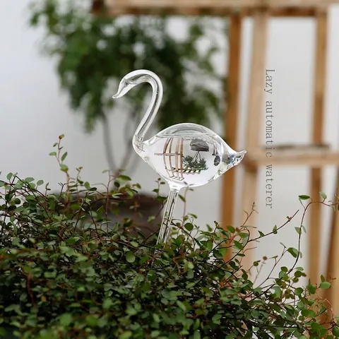 Automatic Plant Self Watering Globes Clear Glass Hand Blown Waterer For Indoor Outdoor Flowers Garden Decorative Animal Shapes