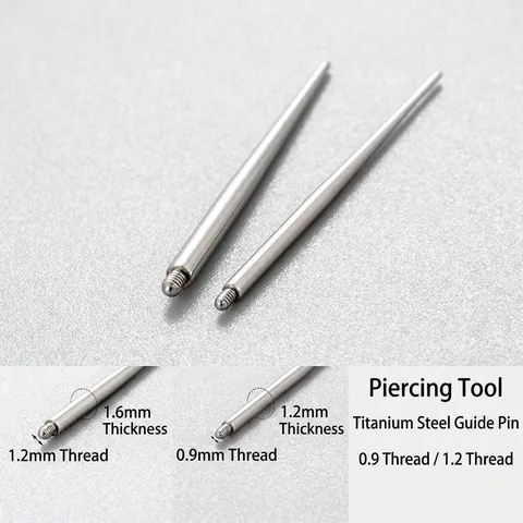 Body Piercing Einführstift Edelstahl Außengewinde Konisches Führungswerkzeug Zubehör