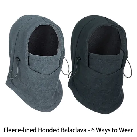 Winter Fleece Balaclava Windproof Face Mask Neck Warmer For Cycling Skiing Outdoor Sports Unisex Adjustable