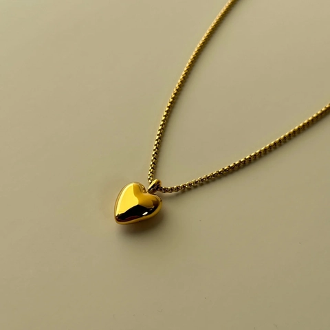 Collana con Ciondolo a Cuore in Acciaio Inossidabile Mon Amour Mom Lettere Incise Oro Argento Galvanizzato per Donna