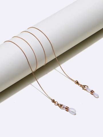 Anti-Slip Glasses Chain Copper Metal Sunglasses Eyewear Strap Lanyard Lightweight Adjustable Silicone Loops Holder