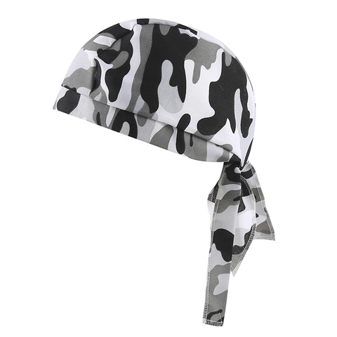Cappello Da Pirata Mimetico Traspirante Poliestere Cotone Durag All'aperto Ciclismo Corsa Sport Bandana Bandana Per Uomini Donne