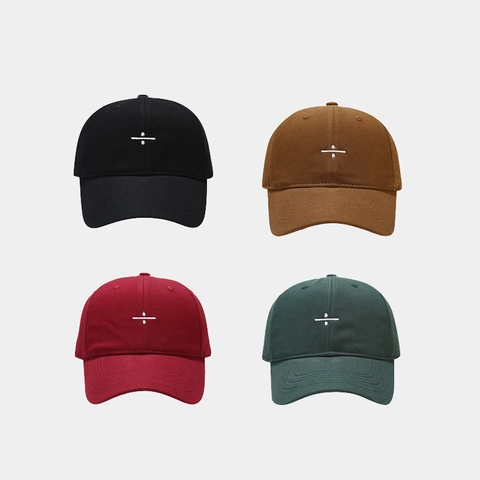 Cappello Da Baseball In Cotone Unisex Con Ricamo Segno Divisione Regolabile Calotta Morbida Visiera Curva Protezione Solare