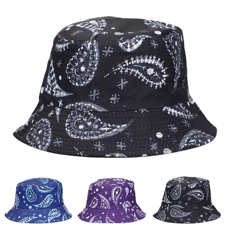 Vissershoed Met Paisley-Print Ademend Polyester Zonbescherming Buitenstrand Vissen Reisstijl Streetwear Unisex Accessoire