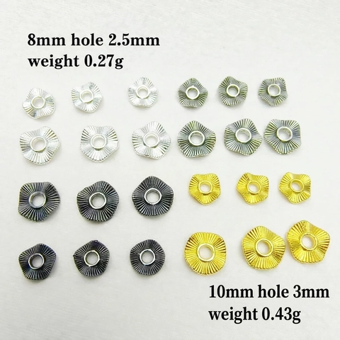 Legierung Metall Blumenblatt Zwischenperlen Unregelmäßige Wasserwelle Rand Schmuckherstellung DIY Zubehör Retro Barock Stil