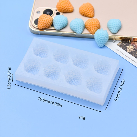Stampo In Silicone A Forma Di Fragola Per Decorazione Torte Fondente Cioccolato Vassoio Per Cubetti Di Ghiaccio