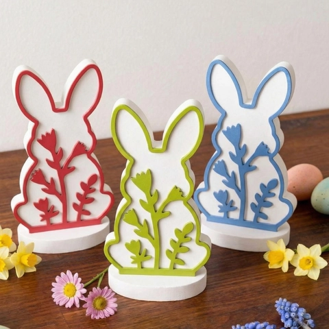 Rabbit Silicone Mold 3D Patterned Easter Bunny For Resin Casting Candle Making DIY Handmade Flexible Reusable Baking