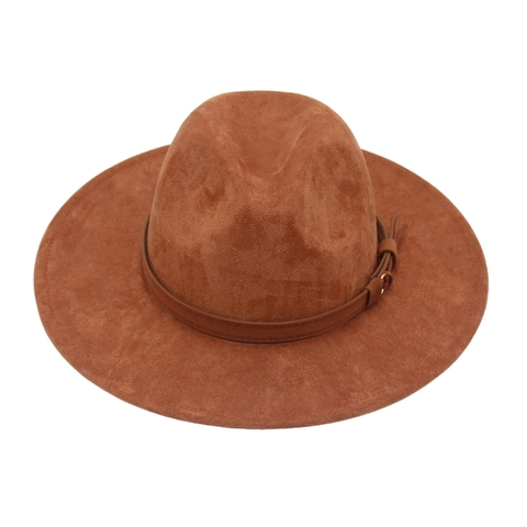 Chapeau Fedora À Bord Large Suédine Feutre Jazz Avec Bande En Cuir Décorative Gland Vintage Élégant Mixte Hiver Soleil