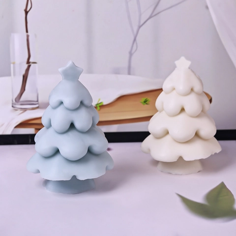 Kerstboom Siliconen Vorm Voor DIY Aromatherapie Kaarsen Maken Taart Decoratie Tafel Ornament Kerst Decoratie