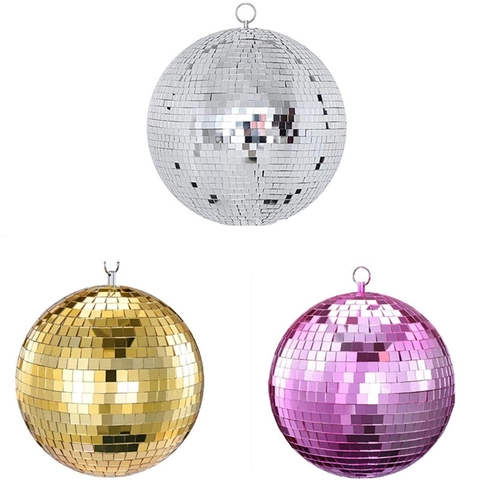 Disco Mirror Ball Glass Reflective Ornament Hanging Decoration For Party Christmas Wedding Stage Photography Props