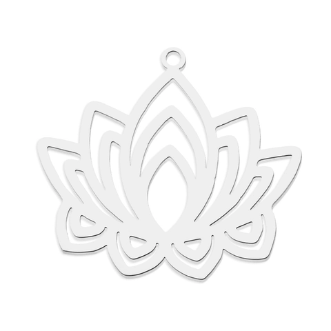Edelstahl Anhänger Lotus Lebensbaum Yoga Buddha Hohl Für DIY Schmuckherstellung Zubehör