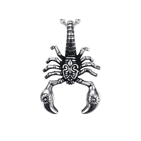 Collana Pendente Scorpione Acciaio Inossidabile Con Pietra Verde Gioielli Punk Gotici Retrò Stile Unisex
