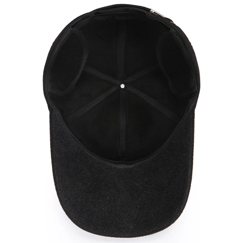 Gorra De Béisbol Invierno Lana Cálida Protección Oídos Informal Deporte Sombrero Hombres Mujeres Logo Triángulo Metal