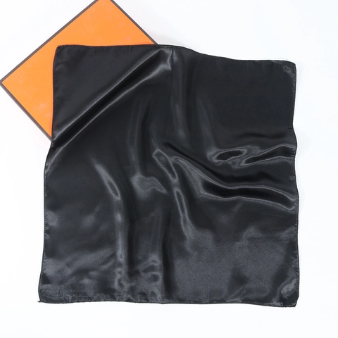 Solid Color Square Satin Satin Scarf Soft Glossy Neckerchief Bandana For Professional Office Wear Performance Accessory