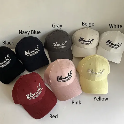 100% Cotton Baseball Cap Embroidered Letters Adjustable Metal Buckle Outdoor Sunshade Sports Casual Hat For Men Women