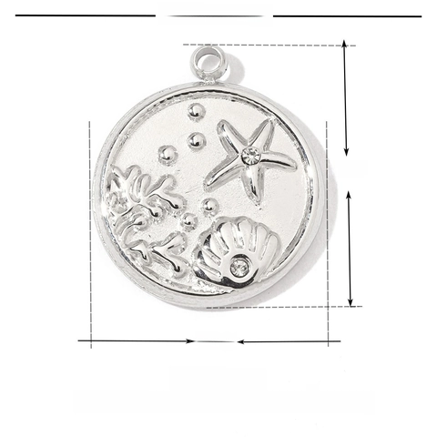 Pendentifs En Acier Inoxydable Pour Fabrication Bijoux DIY Arbre De Vie Mauvais Œil Étoile Mer Cœur Verrou Strass