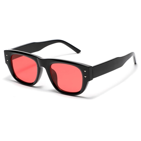 Occhiali da Sole Retrò Quadrati Montatura Grande per Uomo Donna Moda Lenti PC AC UV400 Rivetti in Metallo Outdoor Guida