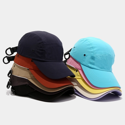 Five Panel Baseball Cap Polyester Fast Drying Breathable Sun Protection Outdoor Camping Minimalist Adult Kids