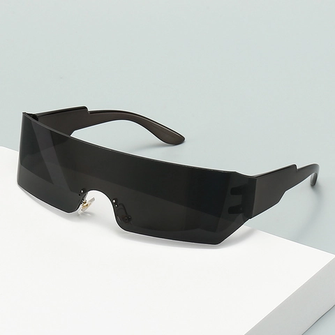 Sport Sonnenbrille Übergroß Integriertes Schild PC UV400 Schutz Zukunft Y2K Cyberpunk Radsport Brille Für Herren Damen
