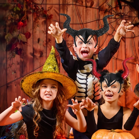 Cerchietto Corna da Diavolo per Halloween Oggetti di Scena per Feste in Costume Cerchio per Capelli a Corno in Stile Malefica per Bambini Adulti