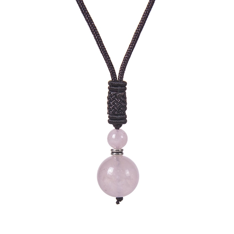 Collana Pendente In Pietra Naturale Corda Intrecciata A Mano Occhio Di Tigre Ossidiana Amatista Quarzo Rosa Malachite