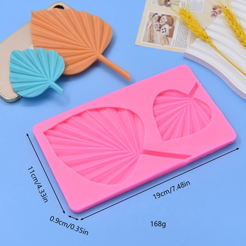 Palm Leaf Silicone Mold Fondant Cake Decoration Tools Tropical Monstera Leaf Chocolate Clay Resin Baking Tray