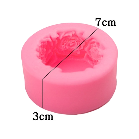 Molde De Silicona De Bola De Flor De Rosa Redonda DIY Decoración De Pasteles Chocolate Resina Jabón Arcilla