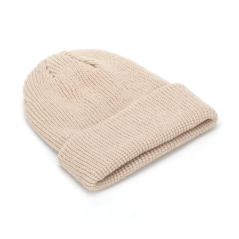 Gorro Con Dobladillo Cálido De Invierno Acrílico Punto De Canalé Color Sólido Para Hombres Mujeres Accesorio Minimalista