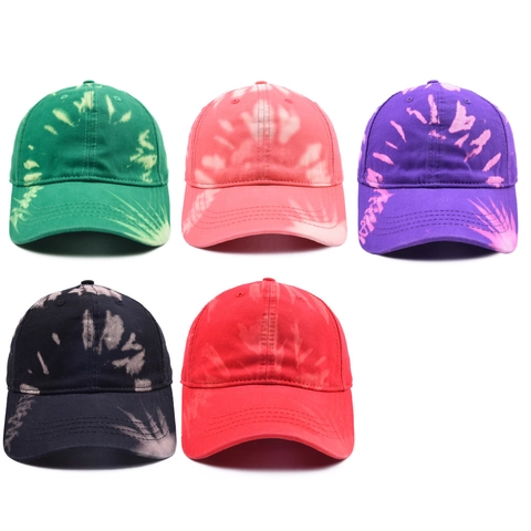 Casquette De Baseball Tie Dye Coton Réglable Protection Solaire Plein Air Hip Hop Graffiti Chapeau Hommes Femmes