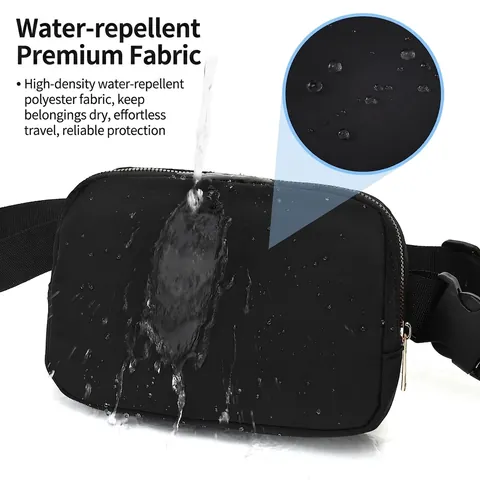 Waterproof Nylon Waist Bag For Women Men Fanny Pack With Adjustable Strap Outdoor Sports Travel Crossbody Chest Bag