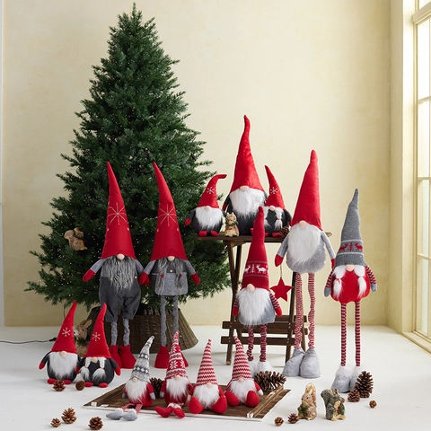 Gnomi Di Natale Decorazioni Di Peluche Bambola Tomte Senza Volto Nordica Gnomo Di Stoffa Per Tavolo Da Festa Di Natale Decorazione