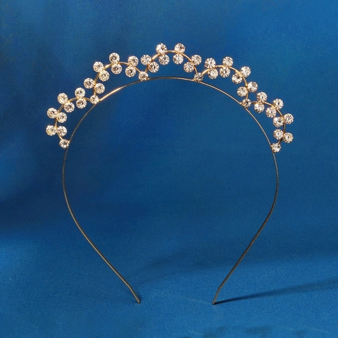 Luxuriöser Strass-Haarreif Im Koreanischen Stil Für Damen Elegantes Legierungsblatt-Design Kopfschmuck