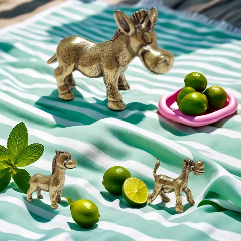Statuette Animali Metallo Ottone Retro Asino Cavallo Mucca Ornamenti Scrivania Creativi Piccola Decorazione Casa Micro Paesaggio