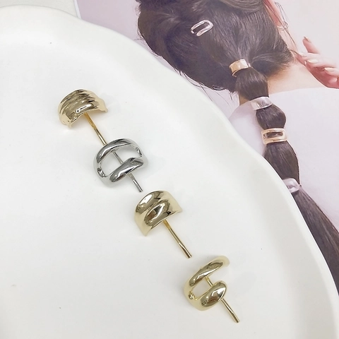 Metall Pferdeschwanz Haken Haarclip Minimalistisch Geometrisch Legierung Haarnadel Eleganter Haarschmuck Für Damen