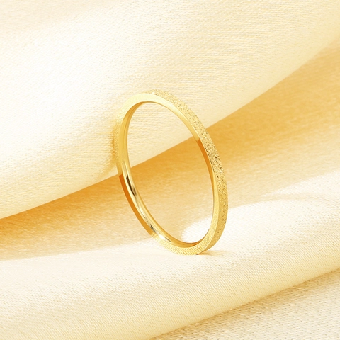 Minimalistischer Edelstahl Mattierter Glatter Ring Für Damen Vergoldet Rund Feiner Bandring Ins Stil Mode Schmuck Fingerring Geschenk