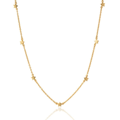 Collier Pendentif Étoile Multiple Chaîne En Argent Sterling 925 Breloques En Cuivre Boho Minimaliste Bijoux Clavicule Pour Femmes