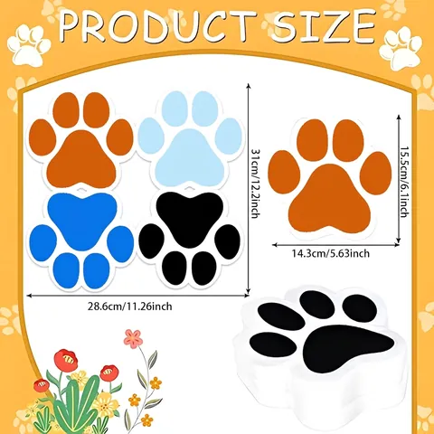 Serviettes En Papier En Forme De Patte De Chien Jetables Tissus À Imprimé Animal Pour Décoration De Table De Fête