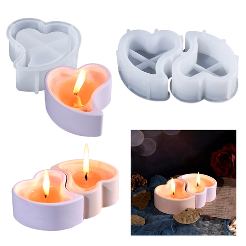 Hartvormige Siliconen Mal Voor DIY Kaarsbeker Aromatherapie Gips Opbergcontainer Flexibele Hars Gieten Ambacht