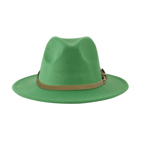 Chapeau Fedora Style Britannique Vintage Bord Large Feutre De Polyester Avec Boucle De Ceinture Elegante Casquette Jazz